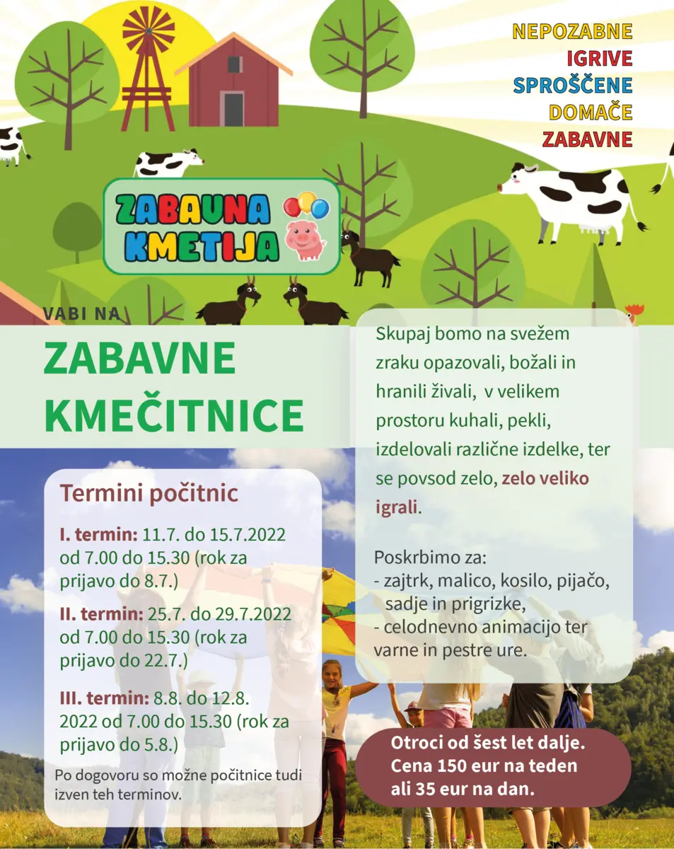 Letak zabavnih kmečitnic